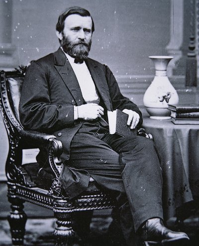 Ulysses Simpson Grant (1822-85) (s/b fotoğraf) by Mathew Brady