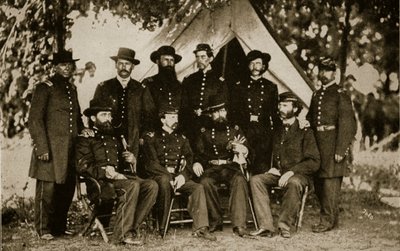 General Jefferson C. Davis ve Kurmay by Mathew and studio Brady