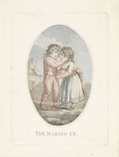 Oğlan kızı öper Makyaj (nesne üzerindeki başlık) by Mathias de Sallieth