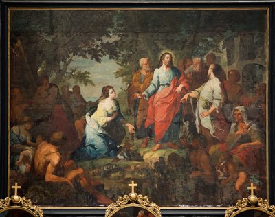 Parish kilisesi (Saint Martin Parish Kilisesi). tablo. "İsa ve Samiriyeli Kadın". Matthew DeVisch. by Mathias de Visch