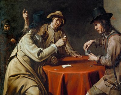 Les cheaters yeniden bir araya Resim Mathieu Le Nain (Lenain) (1607-1677) 17. yüzyıl by Mathieu Le Nain