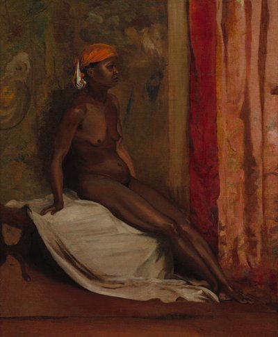 Oturan Afrikalı Kadın by Matsumura Goshun