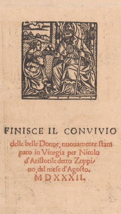 Convivio delle Belle Donne, sayfa 22 versyon, Ağustos 1532., Ağustos 1532. by Matteo da Treviso