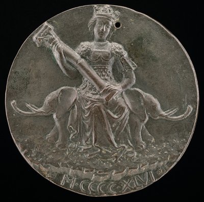 Fortitude Kırık Bir Sütunu Tutan [ters], 1446. by Matteo di Andrea de Pasti