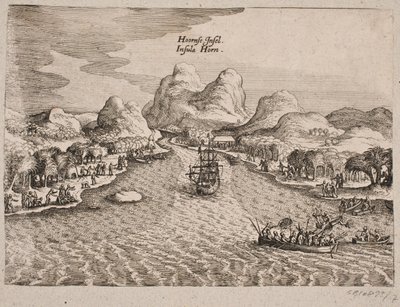 Horn Island açıklaması by Matthäus Merian d.Æ.