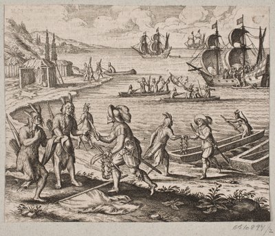 Gönderilen İngilizlere doğal bir liman böyle satıldı by Matthäus Merian d.Æ.