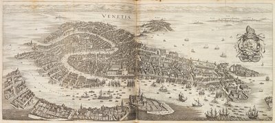 Venedik Panoraması. Johann Ludwig Gottfried tarafından yazılan Newe Archontologia kozmica
