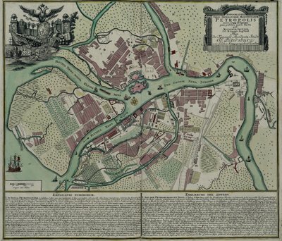 Petersburg Haritası, 1744 by Matthaeus Seutter