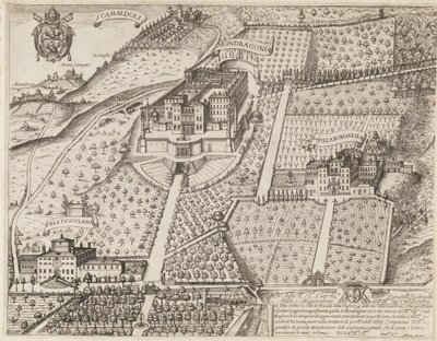Frascati ve çevresinin görünümü by Matthaus Greuter