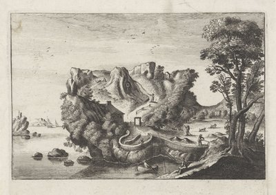 Bir Adamın Başı Şeklinde Antropomorfik Manzara by Matthaus the Elder (after) Merian