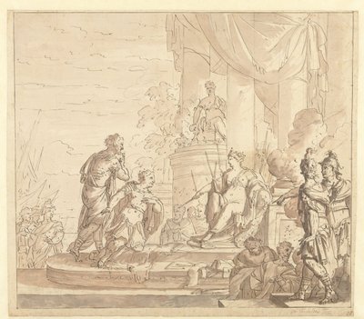 Aeneas, Dido'da by Mattheus Terwesten