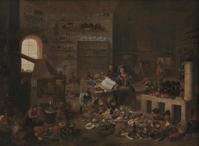 Laboratuvarında Bir Simyacı by Mattheus van Helmont