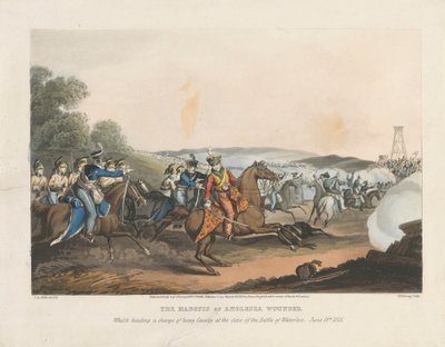Anglesea Markisi, 18 Haziran 1815'te Waterloo Muharebesi'nin kapanışında Ağır Süvari Taarruzuna Önderlik Ederken Yaralandı by Matthew Dubourg