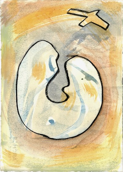 Du Serie Douce Le Matin 1, 2021 (suluboya ve karakalem) by Matthew Hilton