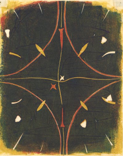Mandala Débordé, 2012 (linocut) by Matthew Hilton