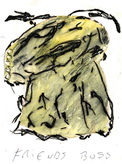 arkadaşın patronu, 2021 (aquarelle, pastel) by Matthew Hilton