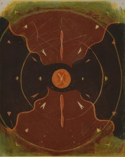 mandala 1, 2013 (linocut) by Matthew Hilton