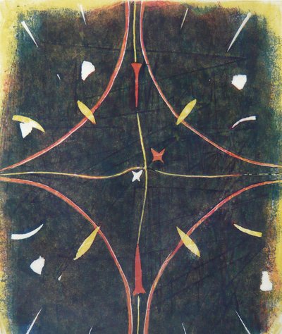 mandala tok, 2012 (linoprint) by Matthew Hilton