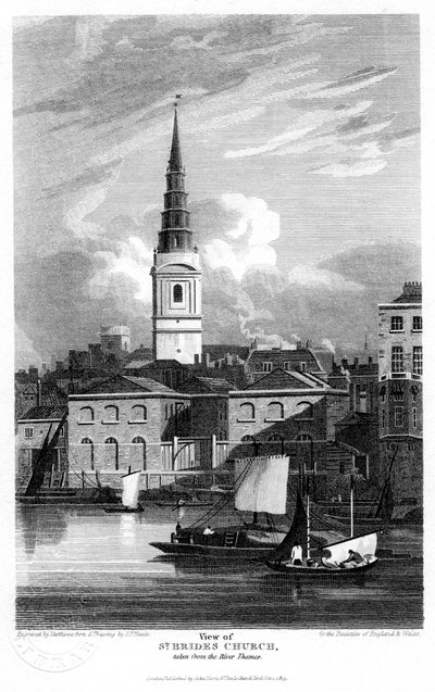 Aziz Gelin Kilisesi, Londra, 1815. by Matthews