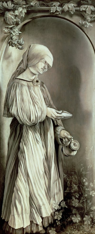 Macaristan Aziz Elizabeth (1207-31) 1509 (grisaille) by Matthias (c.1480 1528) Grunewald