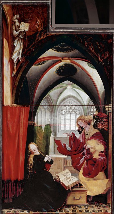 Müjde, Issenheim Altarpiece (panelde yağ by Matthias (c.1480 1528) Grunewald