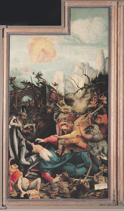Isenheim Altarpiece. Sağ kanat: The Temptation of Saint Anthony by Matthias Grünewald