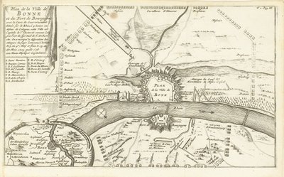 Beleg van Bonn, 1703 Bonne Kasabası ve Burgonya Kalesi Planı (...) (nesne üzerindeki başlık) by Matthijs Pool (possibly)