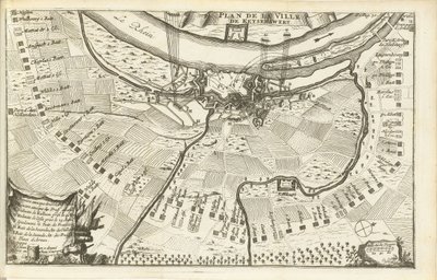 Keizersweerd Kuşatması, 1702 Plan de la Ville de Keyserswert (nesne üzerindeki başlık) by Matthijs Pool (possibly)