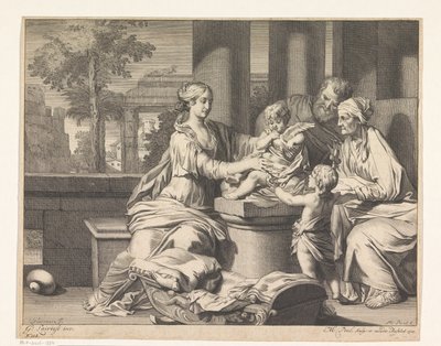 Zacharias, Elizabeth ve Vaftizci Yahya ile Kutsal Aile by Matthijs Pool
