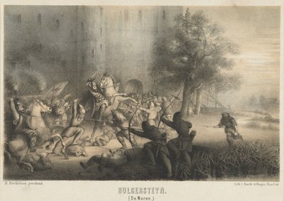 Bulgersteyn, Normanlar tarafından kuşatıldı, yaklaşık 810 Bulgersteyn (Norveçliler) (nesne üzerindeki başlık) by Matthijs Willem Gerardus Michielsen