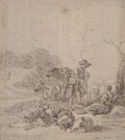 pastoral sahne by Matthys van den Bergh