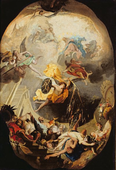 Dominik Düzeni Sapkınlığın Üstesinden Geliyor, 1750 by Mattia Bortoloni