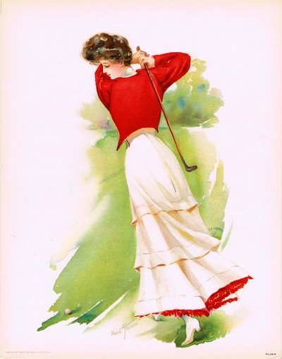 Bayan Golfçü, 1908. by Maud Stumm
