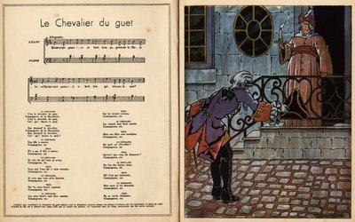 Saatin şövalyesi. tekerleme (çocuk şarkısı) (gravür) by Maurice Berty