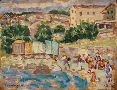 Sahil ve Köy by Maurice Brazil Prendergast