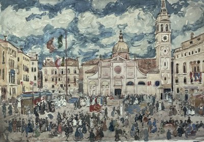Santa Maria Formosa Alanı, Venedik, 1898 dolayları by Maurice Brazil Prendergast