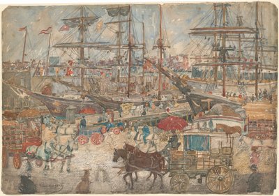 Rıhtımlar, Doğu Boston, 19001904. by Maurice Brazil Prendergast