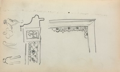 İtalyan Eskiz Defteri: Mimari Detaylar ve Figürler sayfa 199, 1898-1899. by Maurice Brazil Prendergast