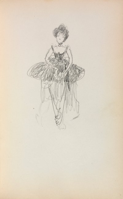 İtalyan Sketchbook: Balerin sayfa 231, 1898-1899. by Maurice Brazil Prendergast