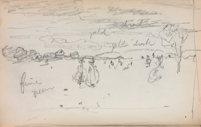 İtalyan Eskiz Defteri: Manzara sayfası 57, 1898-1899. by Maurice Brazil Prendergast