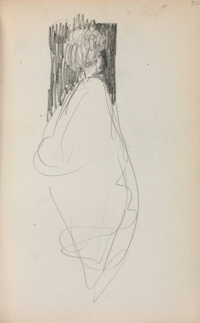 İtalyan Eskiz Defteri: Ayakta Kadın sayfa 50, 1898-1899. by Maurice Brazil Prendergast