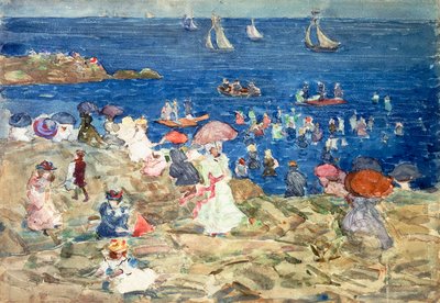 New England Sahil Sahnesi, c.1896-97 by Maurice Brazil Prendergast