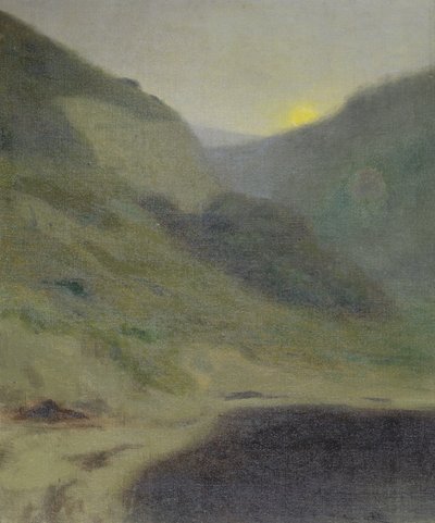 Alacakaranlıkta Manzara (tuval üzerine yağlı boya) by Maurice Chabas