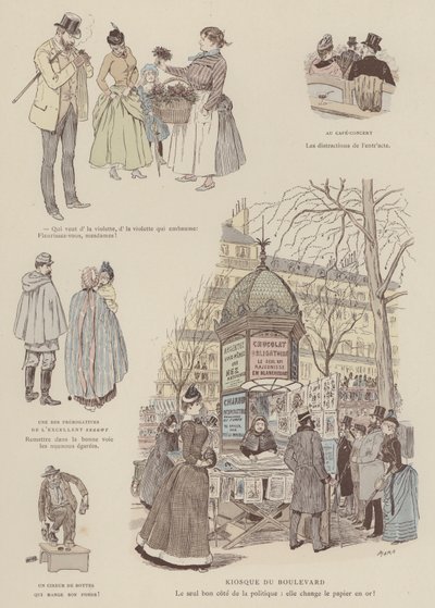 Paris Brillant (renkli taş) için çizim by Maurice Charles Mathieu Bonvoisin
