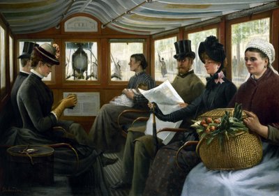 Bir Otobüste, 1885 by Maurice Delondre