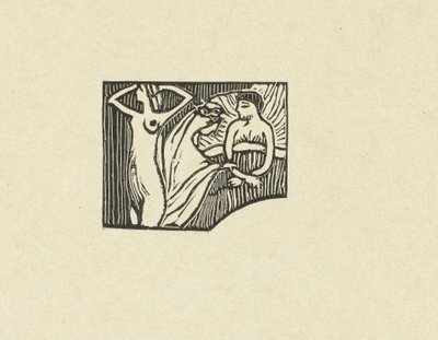 Illustratie bij gedicht uit dichtbundel Sagesse van Paul Verlaine Bilgelik için oyulmuş ahşabın denemesi Deneme (dizi başlığı) by Maurice Denis