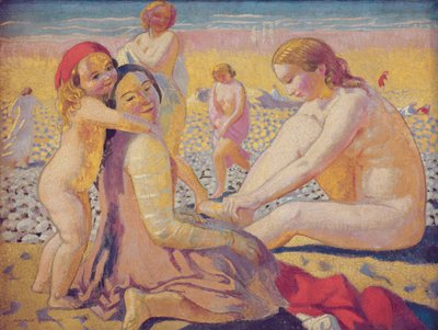 Kırmızı Şapkalı Sahilde by Maurice Denis