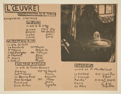 L tiyatrosunun programı by Maurice Denis