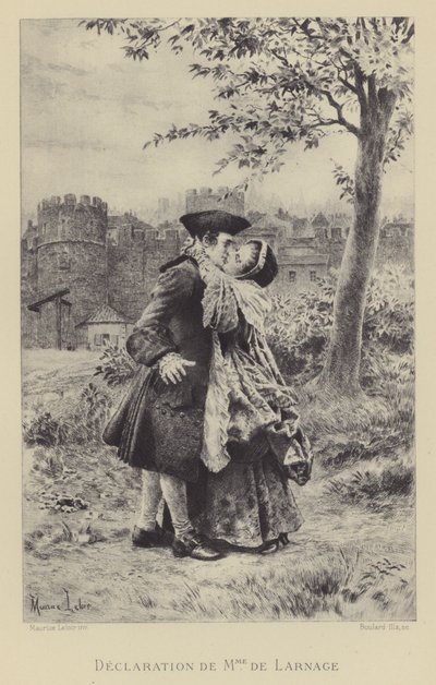 Madame de Larnage Bildirisi (gravür) by Maurice Leloir