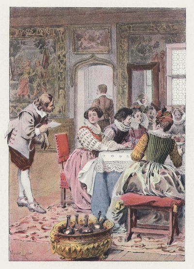 Gil Blas için çizim (renkli taş) by Maurice Leloir
